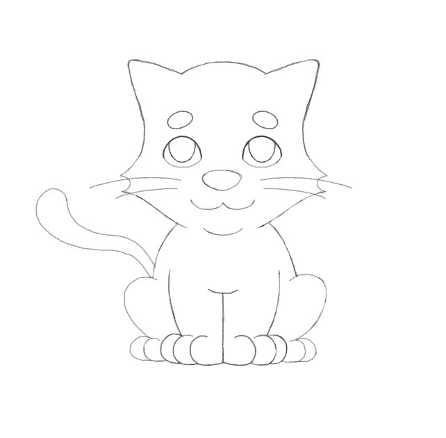 drawing of a cat